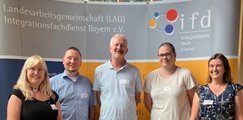Gruppenfoto der Verantwortlichen des IFD Schweinfurt und dem Leiter des Inklusionsamtes.