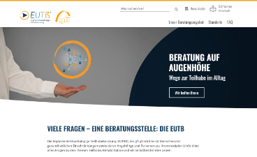 Startseite der Homepage der EUTB der gfi gGmbH